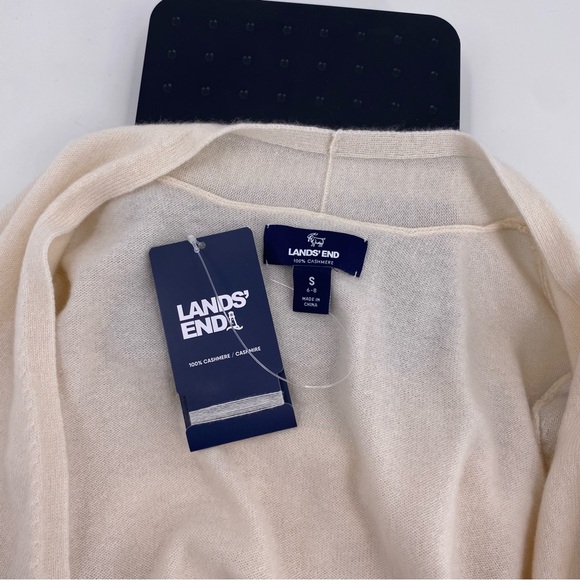 Land's End Women Cashmere Long Sleeve Wrap Sweater Blouse Blush Rose Pink Small - Picture 9 of 12